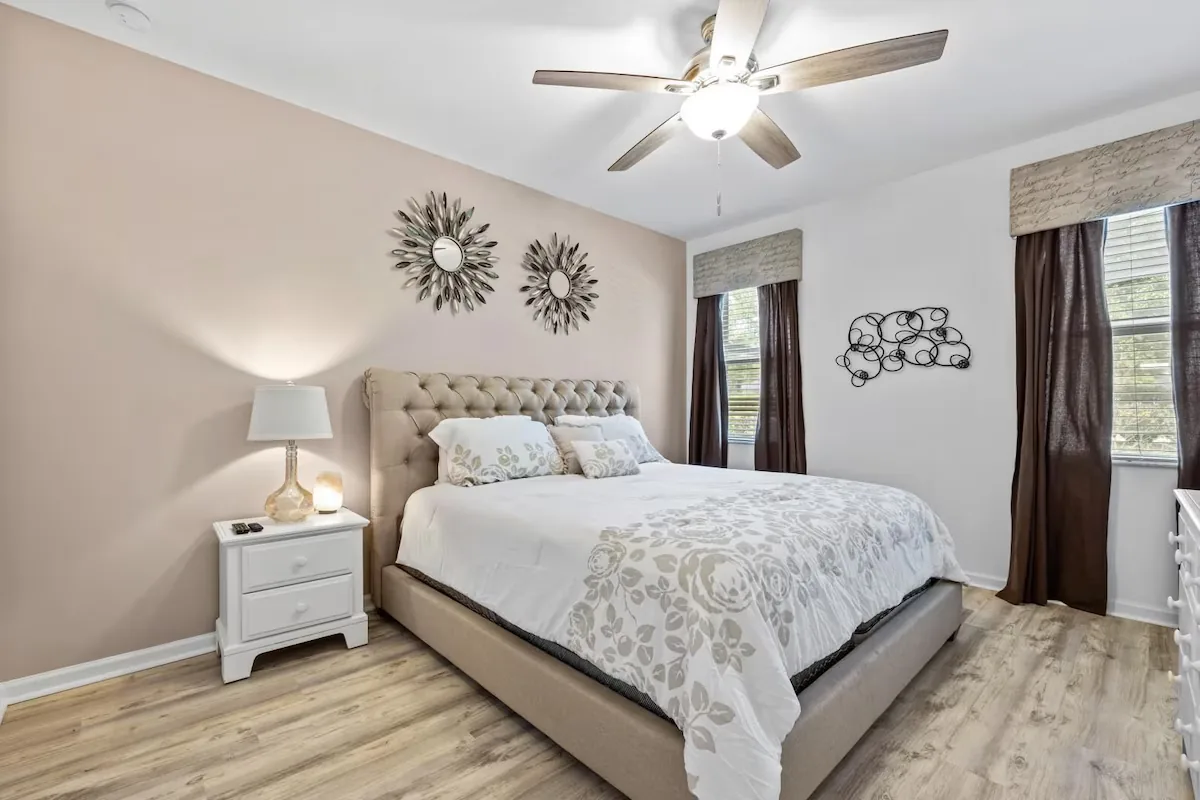 Bedroom 1 — king bed, first floor